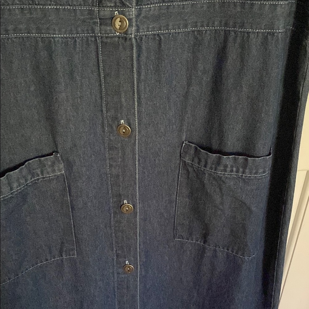 Vintage Denim Buttoned Maxi Jumper - Picture 3 of 4
